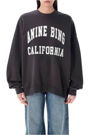 ANINE BING Femme, Sweatshirts et sweats à capuche, Noir, Taille: 40 FR California Crew Neck Sweater