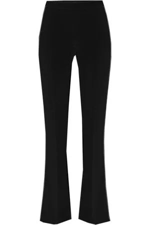 Elisabetta Franchi Femme, Pantalons, Multicolore, Taille: 40 FR Pantalon évasé en crêpe stretch
