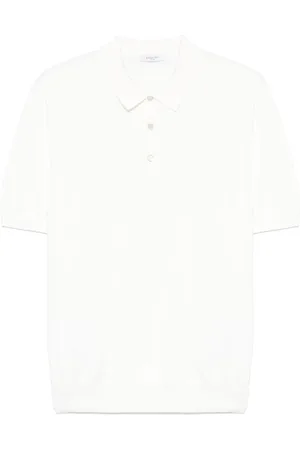 Boglioli Homme, Tops, Blanc, Taille: L Polo en coton élégant avec broderie logo