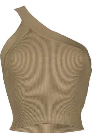 IRO Femme, Tops, Brun, Taille: 42 FR Haut Asymétrique Moderne Marron