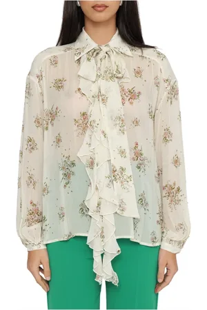 ANIYE BY Femme, Blouses et Chemises, Multicolore, Taille: 36 FR Chemise Florale à Volants Style Lily