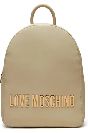 Moschino Femme, Sacs, , Taille: ONE Size Sac à Dos avec Lettrage Logo Or