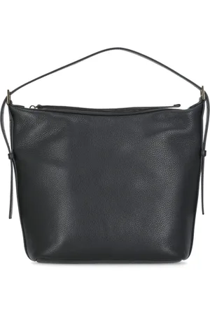 Fabiana Filippi Femme, Sacs, Noir, Taille: ONE Size Sac Bandoulière en Cuir Noir avec Fermeture Éclair