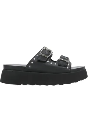 Cult Femme, Chaussures, Noir, Taille: 38 EU Studded Leather Sandales