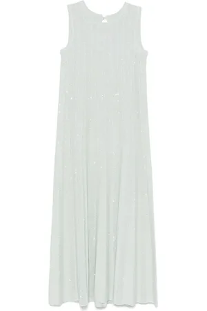 D.EXTERIOR Femme, Robes, Vert, Taille: 38 FR Robe Verte à Rayures Sans Manches
