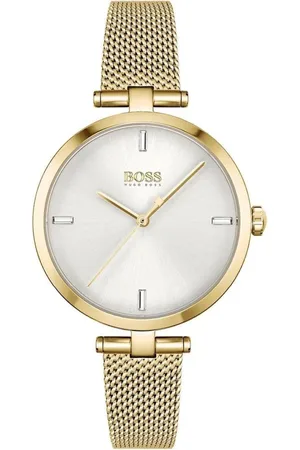 HUGO BOSS Femme, Accessoires, Jaune, Taille: ONE Size Montre Femme Analogique en Quartz Doré