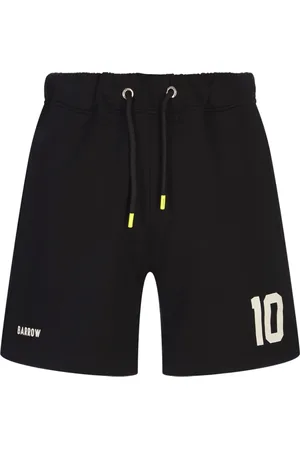 BARROW Homme, Shorts, Noir, Taille: L Shorts Bermuda Noirs en Coton avec Logo