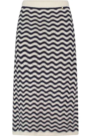 Fabienne Chapot Femme, Jupes, Bleu, Taille: 42 FR Caro Crochet Skirt