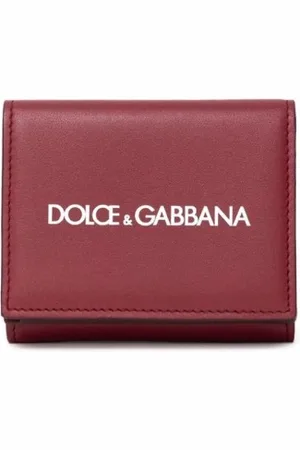 Dolce & Gabbana Homme, Accessoires, Rouge, Taille: ONE Size Portefeuille en Cuir de Veau Rouge pour Homme