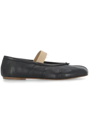 Maison Margiela Femme, Chaussures, Noir, Taille: 39 EU Ballerines plates noires orteil emblématique Tabi