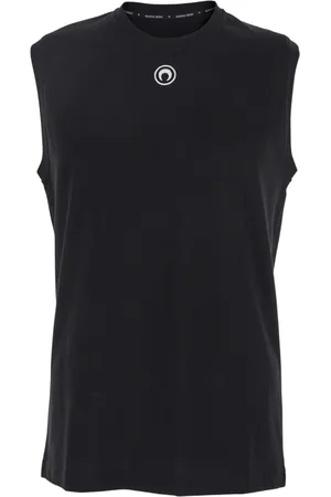 Marine Serre Homme, Tops, Noir, Taille: L Débardeur Logo Lune Noir
