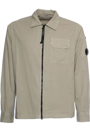 C.P. Company Homme, Vestes, , Taille: L Veste Overshirt Vintage en Gabardine Kaki