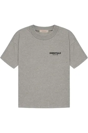 FEAR OF GOD Femme, Tops, Gris, Taille: 40 FR T-shirt Avoine Foncé Essentials
