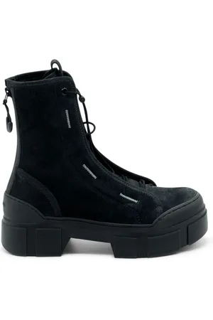 vic matiè Femme, Chaussures, Noir, Taille: 40 EU Botte Roccia en cuir fendu noir