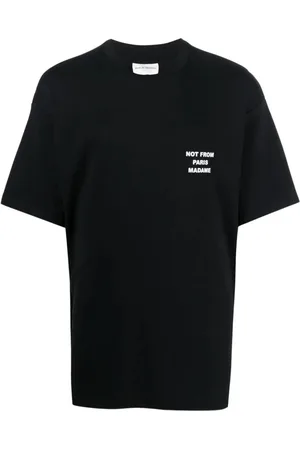 Drôle de Monsieur Homme, Tops, Noir, Taille: M Slogan T-shirts et Polos