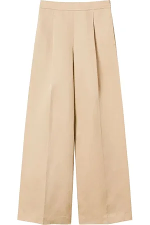 Twin-Set Femme, Pantalons, Brun, Taille: 38 FR Pantalon Palazzo en Lin