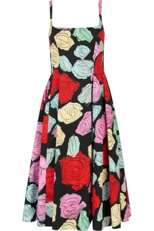 Marni Femme, Robes, Multicolore, Taille: 36 FR Robe à Motif Floral Évasée