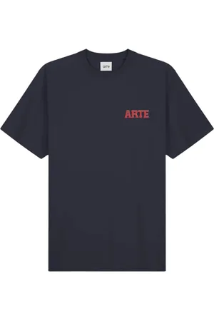 Arte Antwerp Homme, Tops, Bleu, Taille: S T-shirt imprimé dans le dos