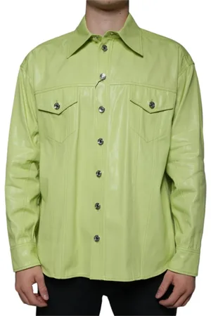 Dolce & Gabbana Homme, Chemises, Vert, Taille: M Chemise Décontractée Verte avec Patte de Boutonnage