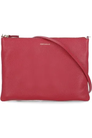 Coccinelle Femme, Sacs, Rouge, Taille: ONE Size Sac Femme Bordeaux en Cuir Pebble