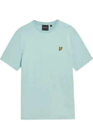 Lyle & Scott Homme, Tops, Bleu, Taille: 2XL T-shirt en Coton Bleu à Col Rond