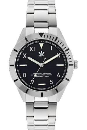 adidas Unisex, Accessoires, Gris, Taille: ONE Size Montre Analogique en Acier Inoxydable Gris à Quartz