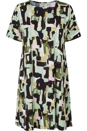 Masai Femme, Robes, Multicolore, Taille: 38 FR Tunique en Jersey à Motifs Frosty Green