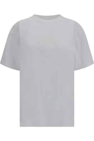 Maison Margiela Femme, Tops, Blanc, Taille: 36 FR T-shirt minimaliste avec logo et col rond