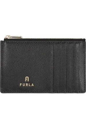 Furla Femme, Accessoires, Noir, Taille: ONE Size Porte-cartes en cuir avec porte-monnaie