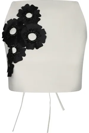 Msgm Femme, Tops, Blanc, Taille: 38 FR Haut sans manches noir embossé avec fleurs
