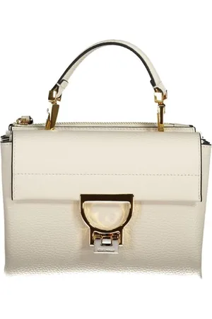 Coccinelle Femme, Sacs, Blanc, Taille: ONE Size Sac à main en cuir blanc avec plusieurs compartiments