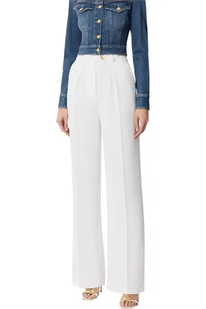 Elisabetta Franchi Femme, Pantalons, Blanc, Taille: 40 FR Vêtements Féminins Élégants et Tendance