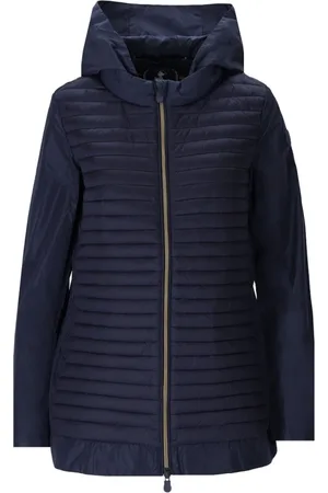 save the duck Femme, Vestes, Bleu, Taille: 42 FR Veste Bleue Matelassée à Capuche
