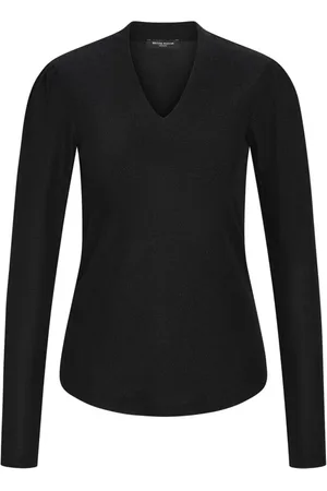 Bruuns Bazaar Femme, Tops, Noir, Taille: 38 FR Chemise noire scintillante