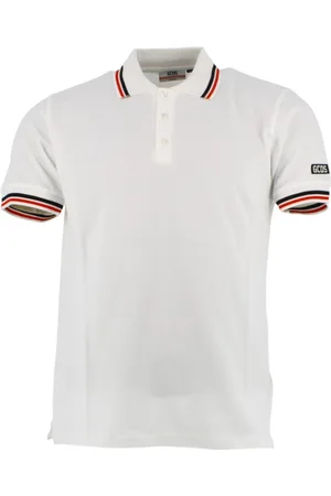 GCDS Homme, Tops, Blanc, Taille: S Polo Essentials Blanc T-shirts et Polos