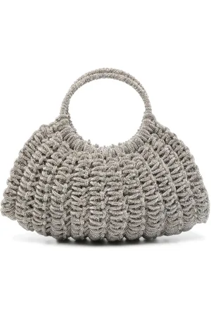 Hibourama Femme, Sacs, Gris, Taille: ONE Size Sac à Main Argent pour Femmes