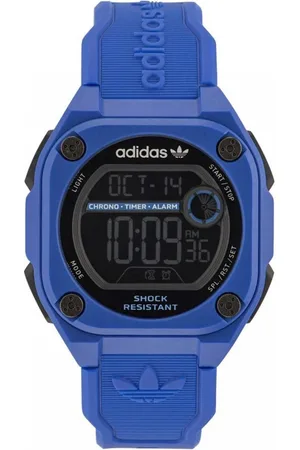 adidas Unisex, Accessoires, Bleu, Taille: ONE Size Montre Digitale en Silicone Bleu Quartz