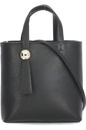 Furla Femme, Sacs, Noir, Taille: ONE Size Sac Seau en Cuir Noir avec Logo