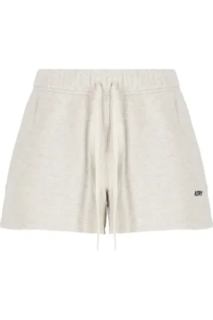 Autry Femme, Shorts, Gris, Taille: 36 FR Shorts en Coton Gris avec Cordon