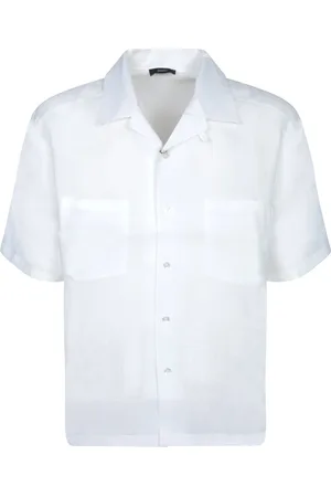 HERNO Homme, Chemises, Blanc, Taille: M Chemise de bowling en lin