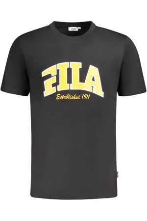 Fila Homme, Tops, Noir, Taille: M T-shirt graphique avec col rond