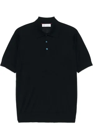 Brunello Cucinelli Homme, Tops, Bleu, Taille: 3XL Navy Polo Sweater