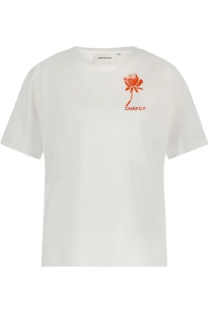 Fabienne Chapot Femme, Tops, Blanc, Taille: 44 FR Rose T-shirt
