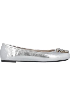 Pinko Femme, Chaussures, Gris, Taille: 37 EU Ballerines Argent Chaussures Plates