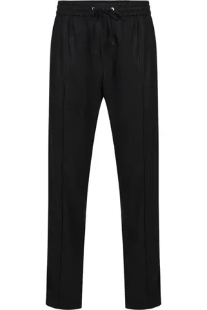 Iceberg Homme, Pantalons, Noir, Taille: 2XL Pantalon noir confortable en Tencel avec des rayures contrastantes