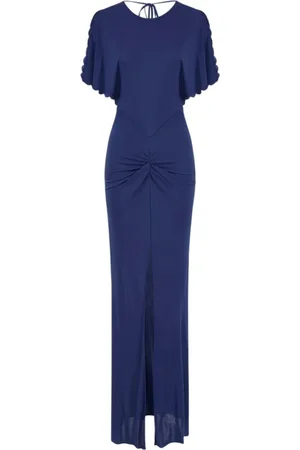 Elisabetta Franchi Femme, Robes, Bleu, Taille: 40 FR Robe Élégante 100%vi