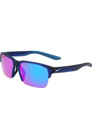 Nike Homme, Accessoires, Bleu, Taille: ONE Size Lunettes de Soleil à Monture Injectée Multicolore