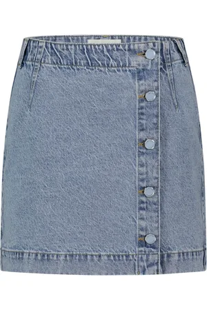 Fabienne Chapot Femme, Jupes, Bleu, Taille: 40 FR Cari Denim Skirt