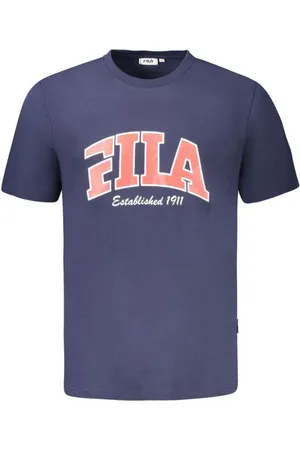 Fila Homme, Tops, Bleu, Taille: S T-shirt Graphique 1911 Style Fusion