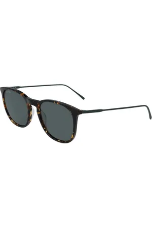 Lacoste Homme, Accessoires, Brun, Taille: ONE Size Lunettes de Soleil en Acétate Marron avec Verres Gris